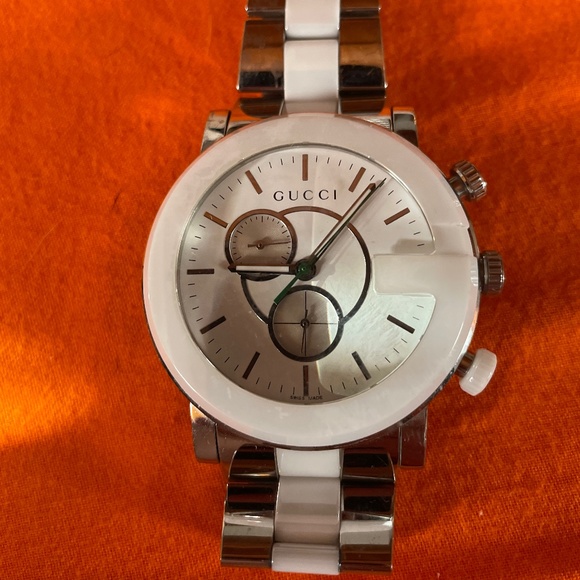 Gucci Men's G-Chrono Chronograph Two-Tone Ceramic Watch - Picture 1 of 1